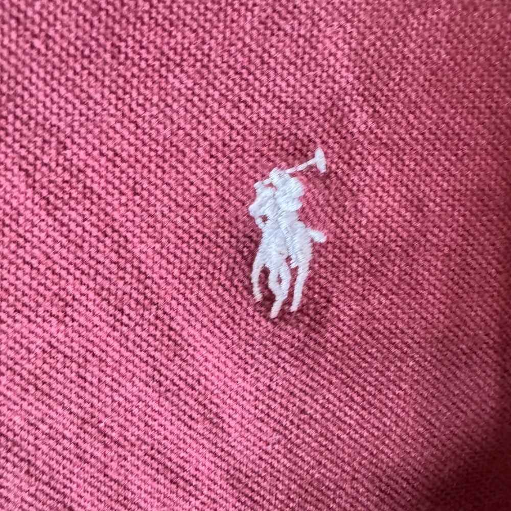 Polo by Ralph Lauren Mens Polo Shirt XL Burgundy Short Sleeve Cotton Classic - Picture 2 of 6